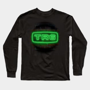 Triumph TR6 classic car emblem neon Long Sleeve T-Shirt